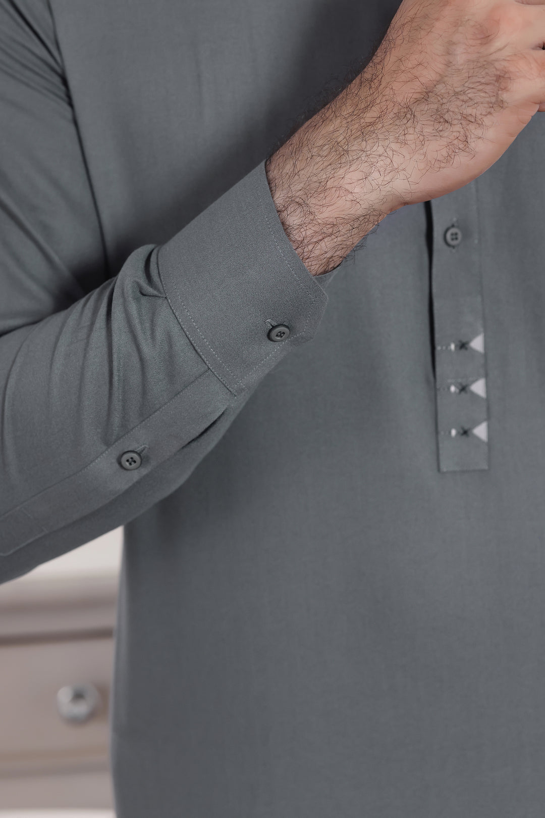 Grey Des Kurta Shalwar | KS-244