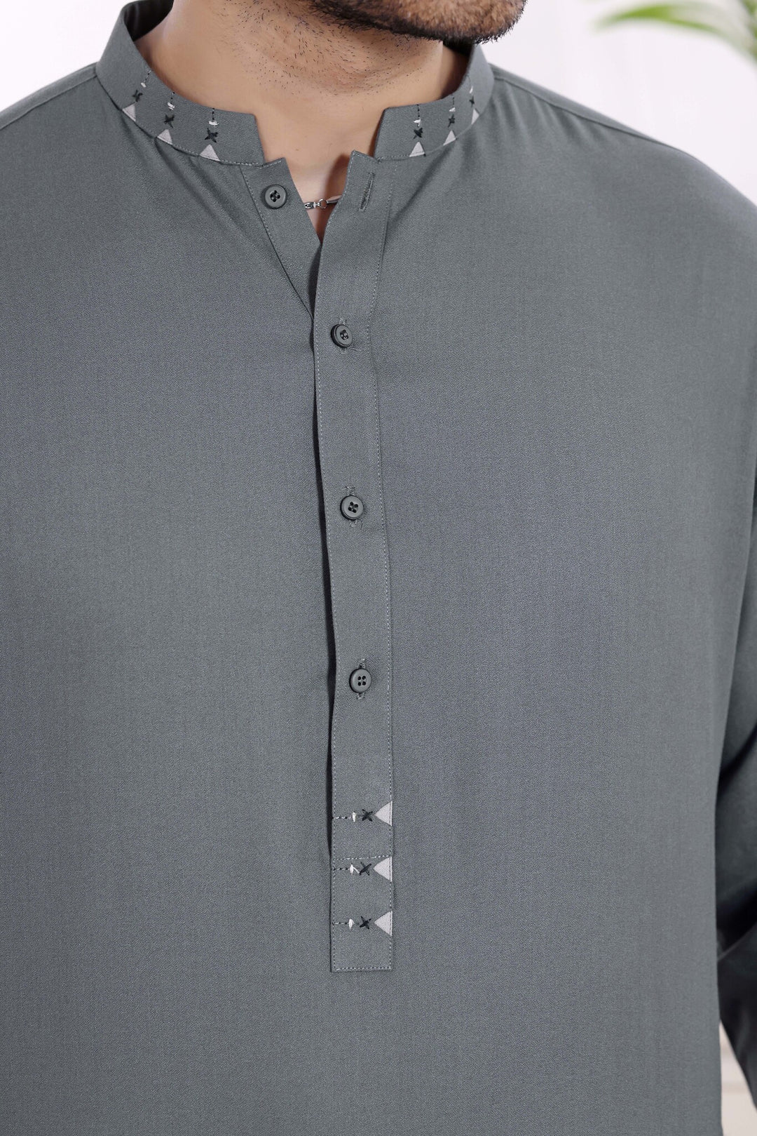 Grey Des Kurta Shalwar | KS-244