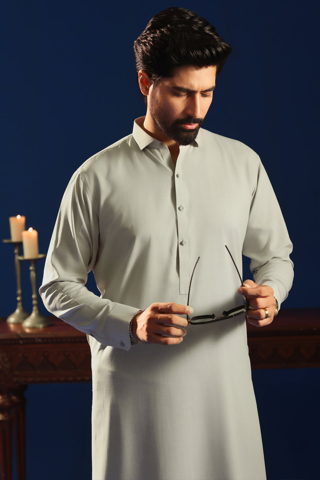 Ash Grey Kurta Shalwar | KS-247