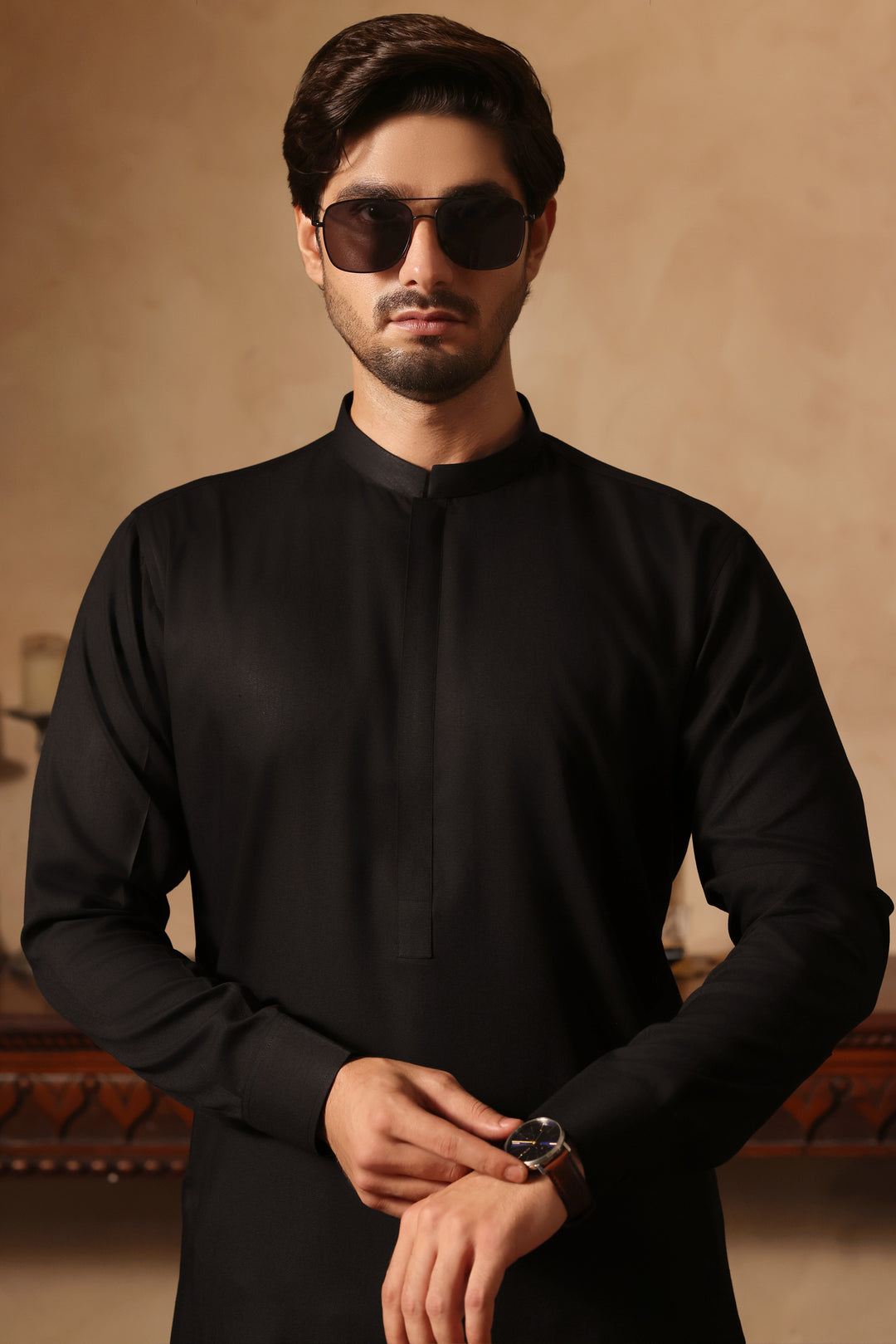 Black Plain Kurta Shalwar | KS-251