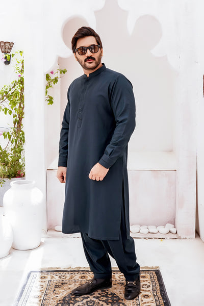 Green Self Kurta Shalwar | ADKS-075 - Al-Deebaj