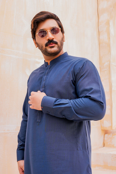 Turquoise Self Kurta Shalwar | ADKS-076 - Al-Deebaj