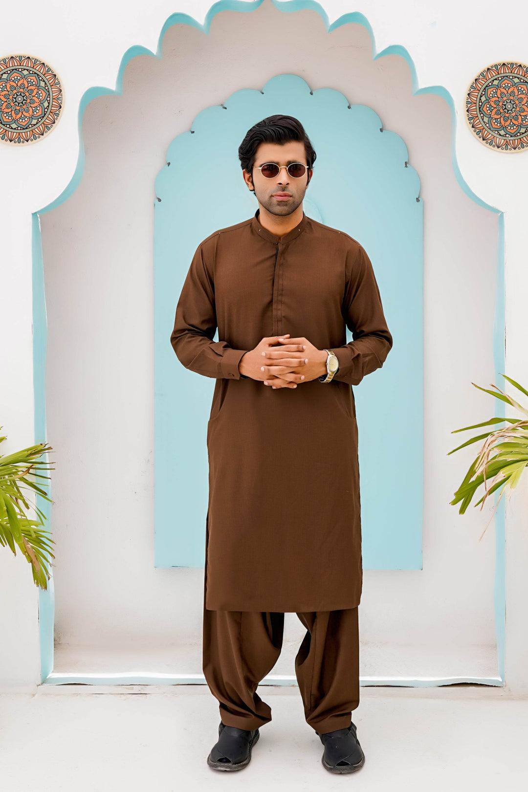 Camel Self Kurta Shalwar | ADKS-080 - Al-Deebaj