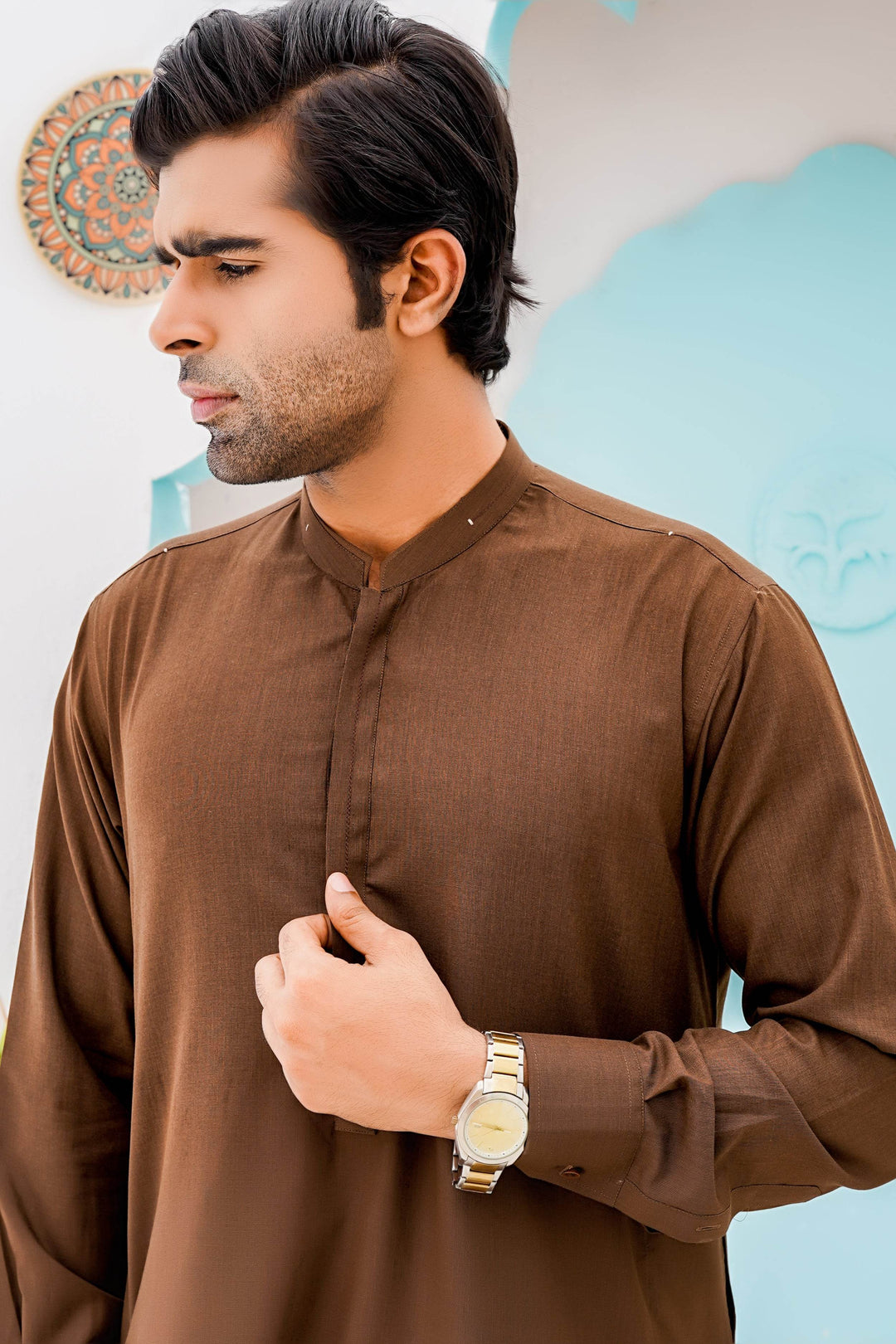 Camel Self Kurta Shalwar | ADKS-080 - Al-Deebaj