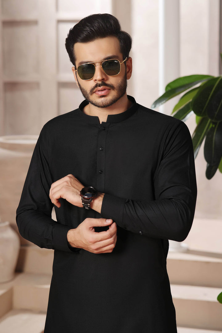 Nayab Black Kurta Shalwar | ADKS-085 - Al-Deebaj