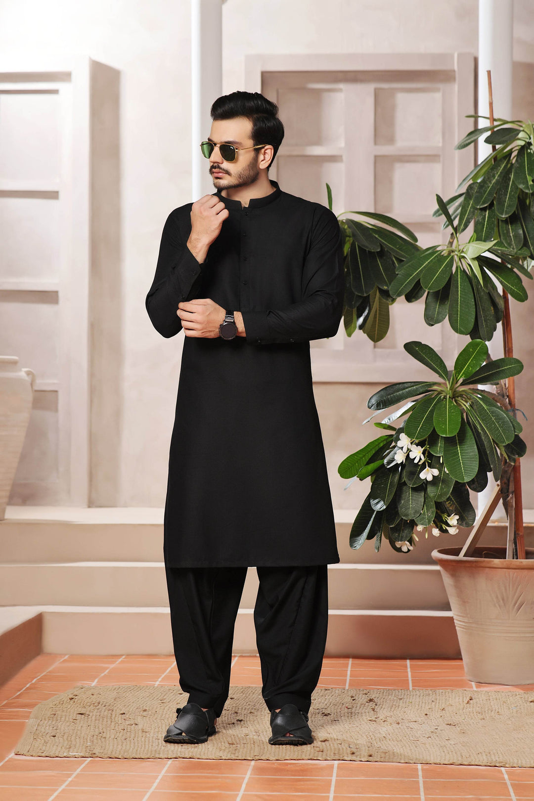 Nayab Black Kurta Shalwar | ADKS-085 - Al-Deebaj