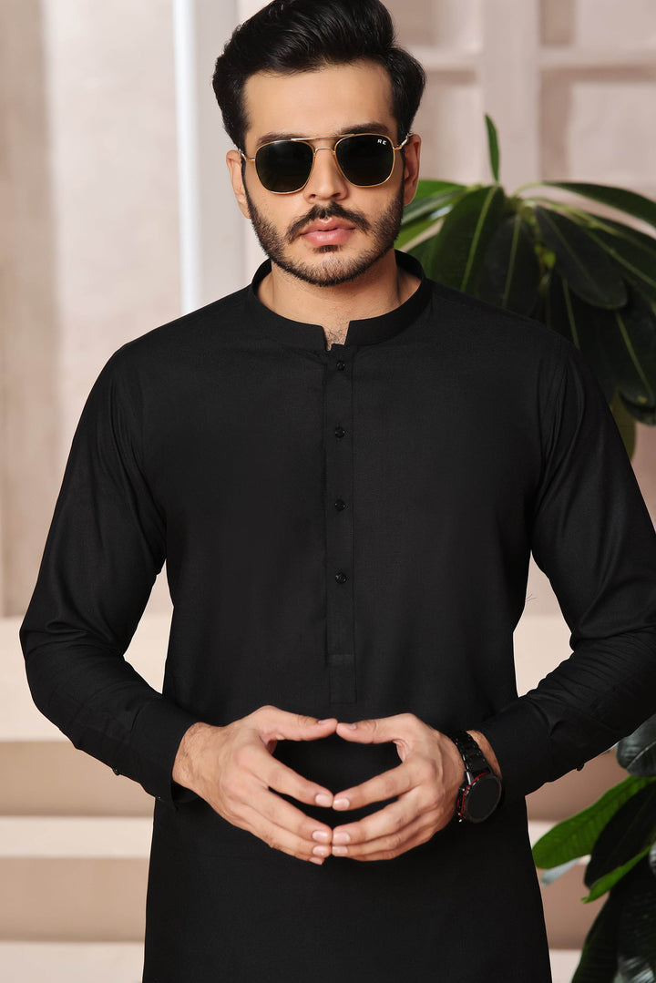 Nayab Black Kurta Shalwar | ADKS-085 - Al-Deebaj