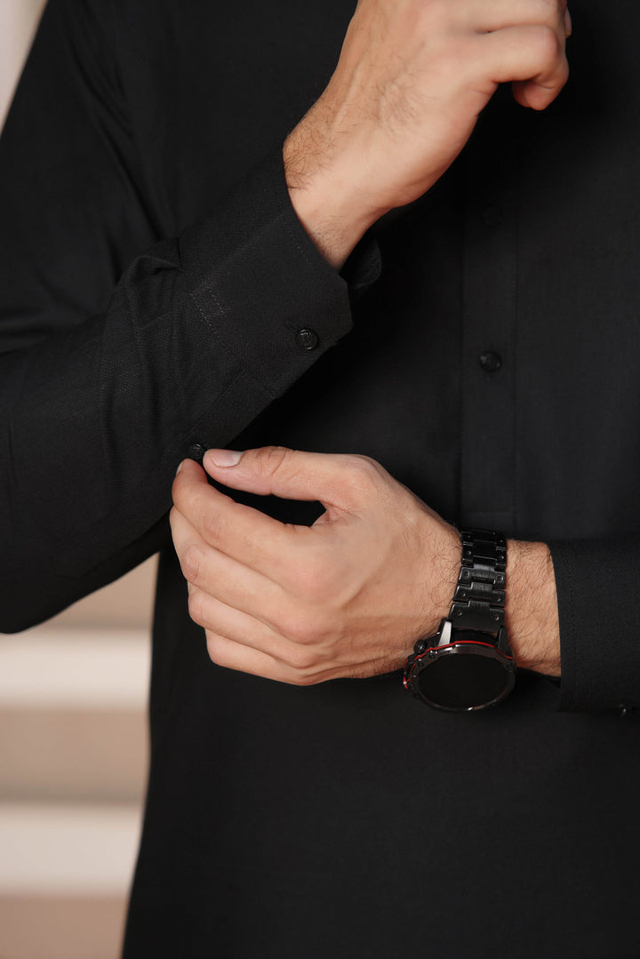 Nayab Black Kurta Shalwar | ADKS-085 - Al-Deebaj