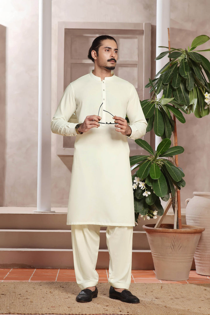 Nayab Off-White Kurta Shalwar | ADKS-086 - Al-Deebaj