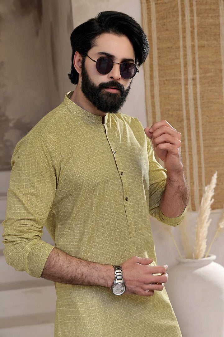 Khaaki Printed Kurta | ADKR-024 - Al-Deebaj