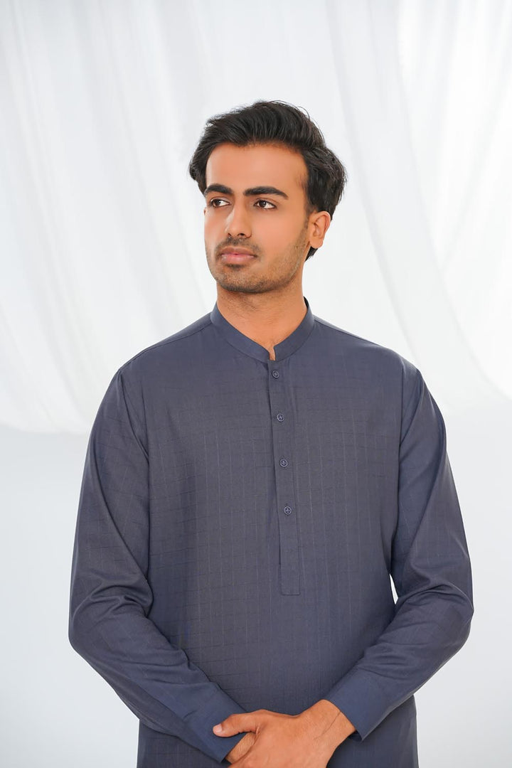 Greyish Blue Kurta Shalwar | KS-212