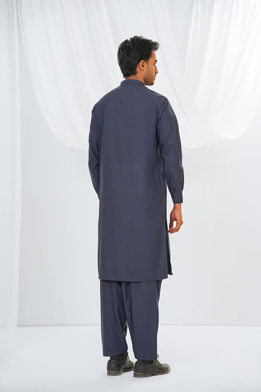 Greyish Blue Kurta Shalwar | KS-212