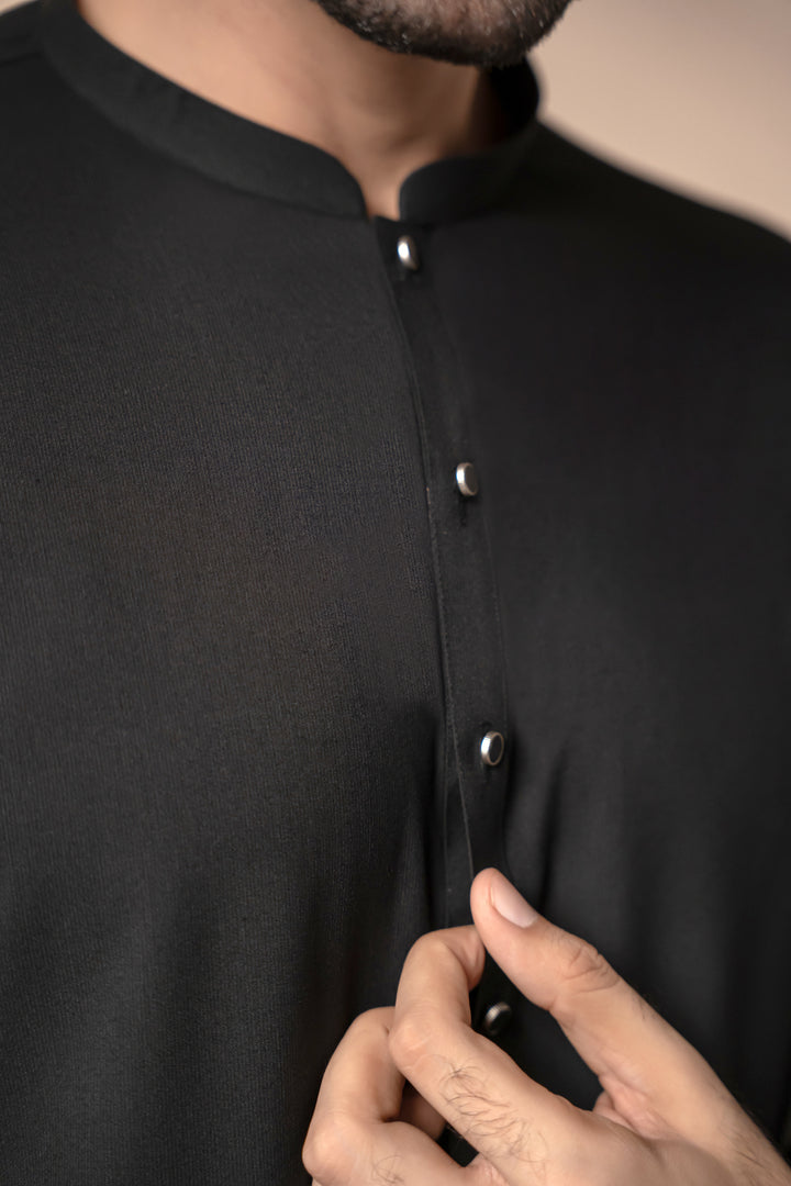 Black Plain Kurta Shalwar| KS-266
