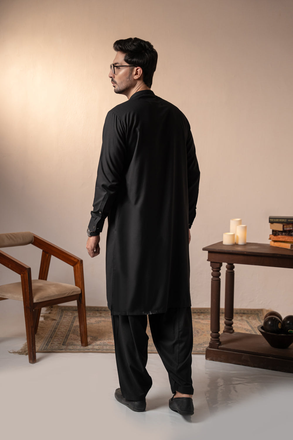 Black Plain Kurta Shalwar| KS-266