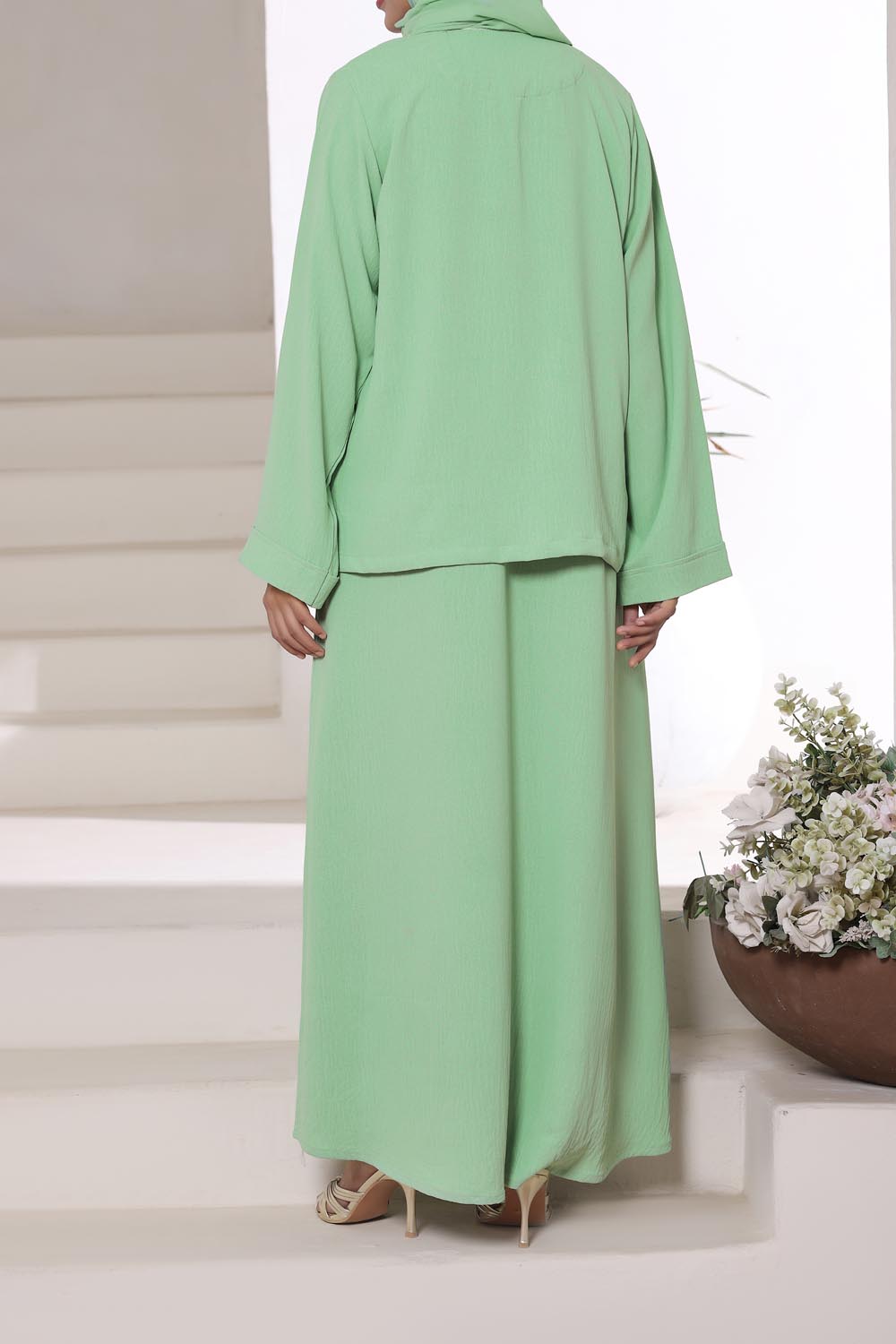 Light Green 2PC Abaya