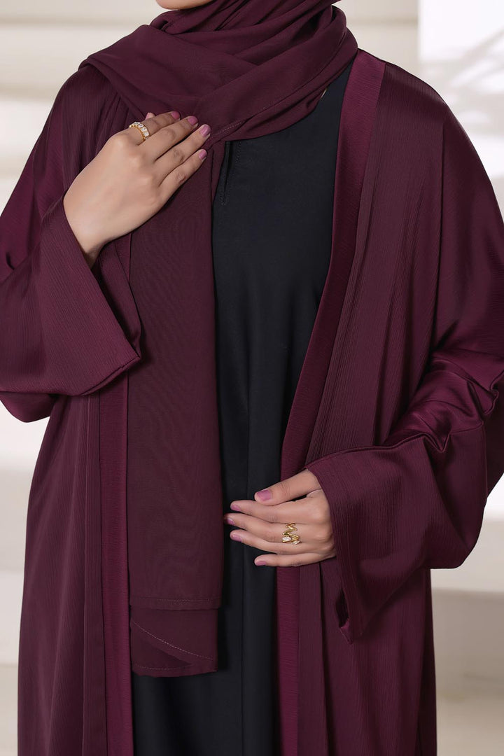 Maroon Front Open Gown
