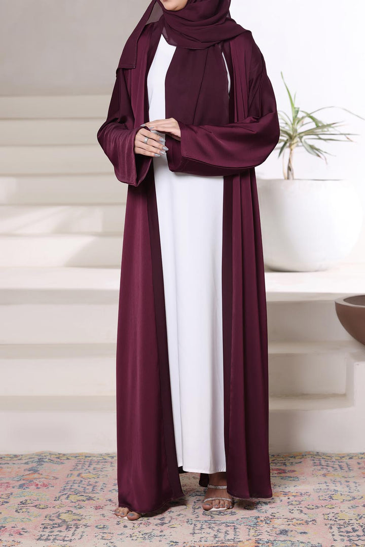 Maroon Front Open Gown
