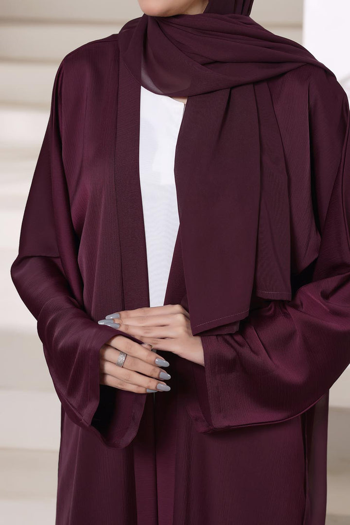 Maroon Front Open Gown