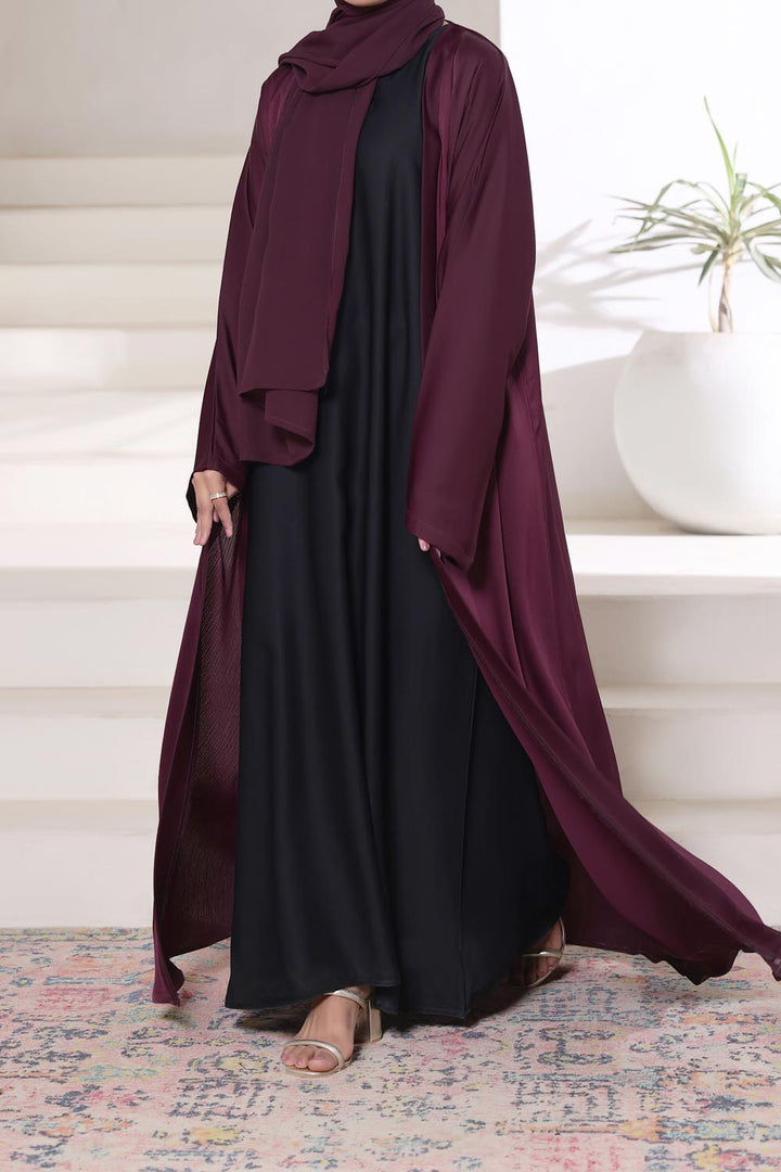 Maroon Front Open Gown