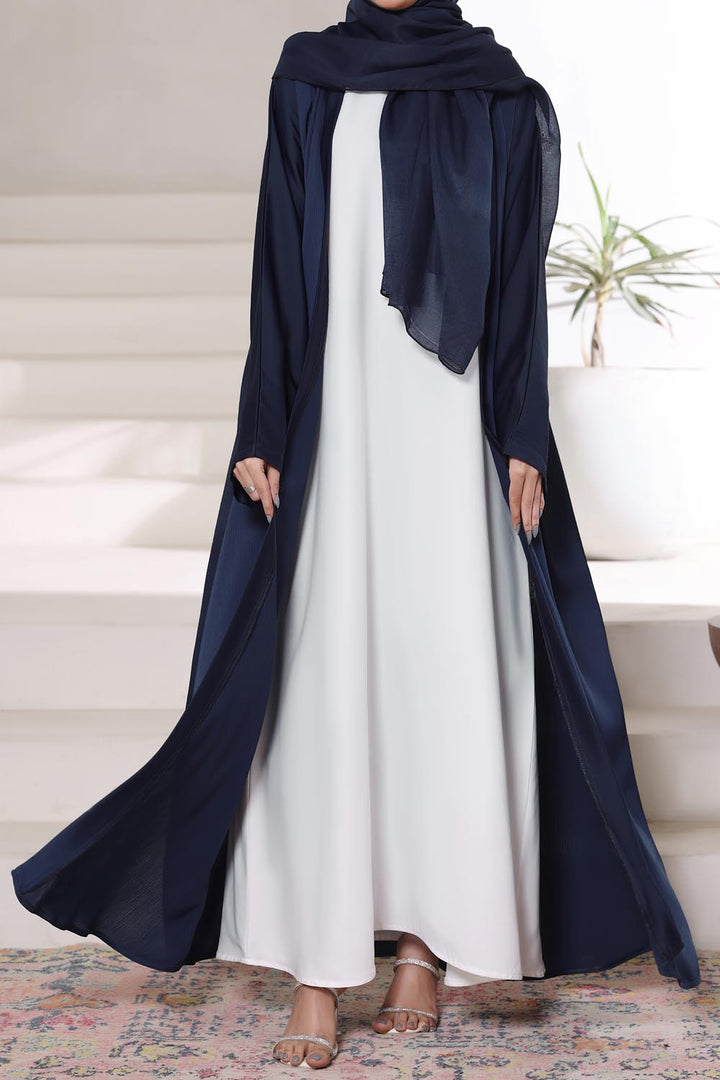 Navy Blue Front Open Gown