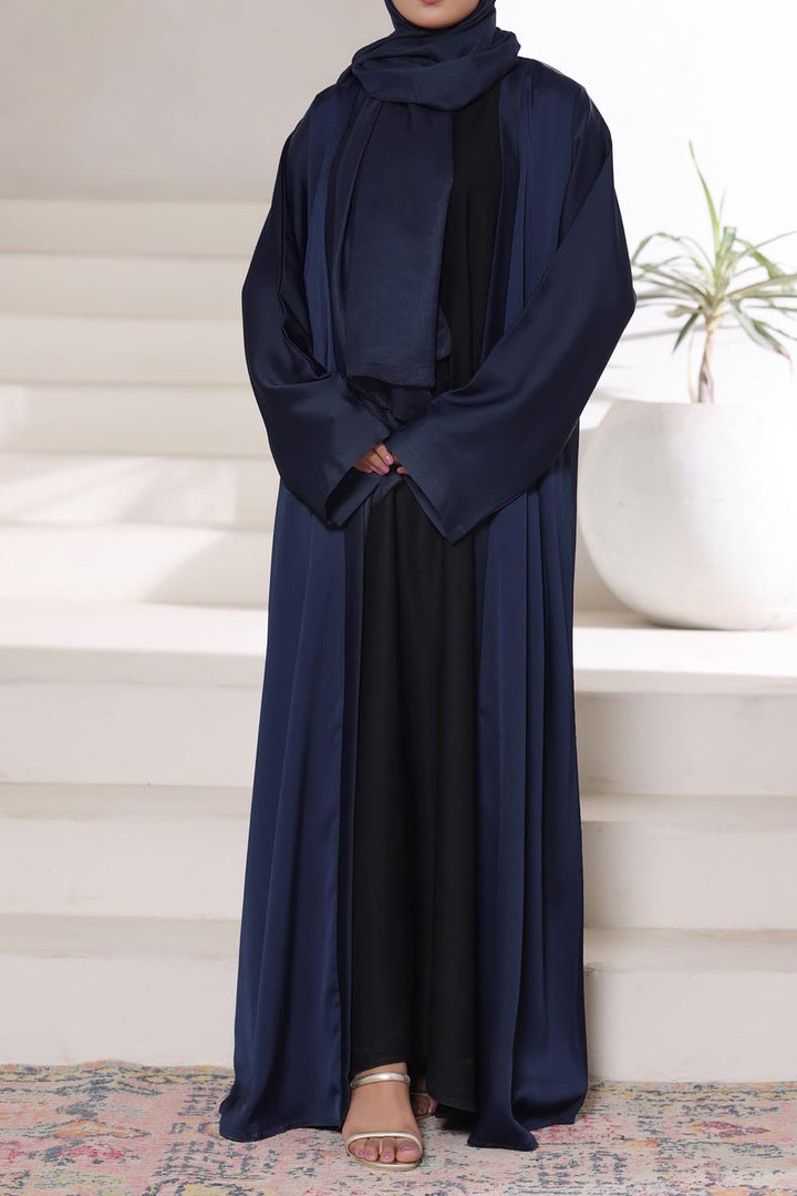 Navy Blue Front Open Gown