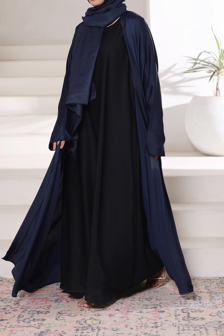 Navy Blue Front Open Gown