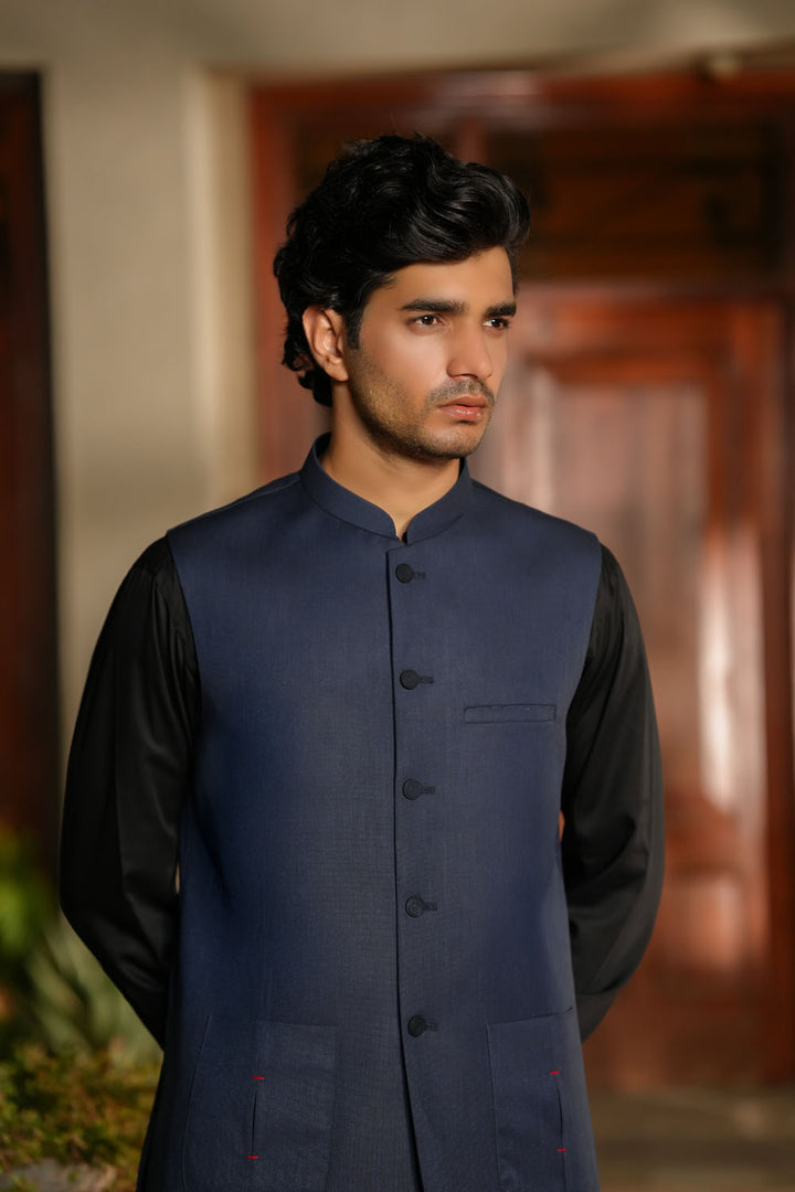 Blue Design Waist-Coat | P101