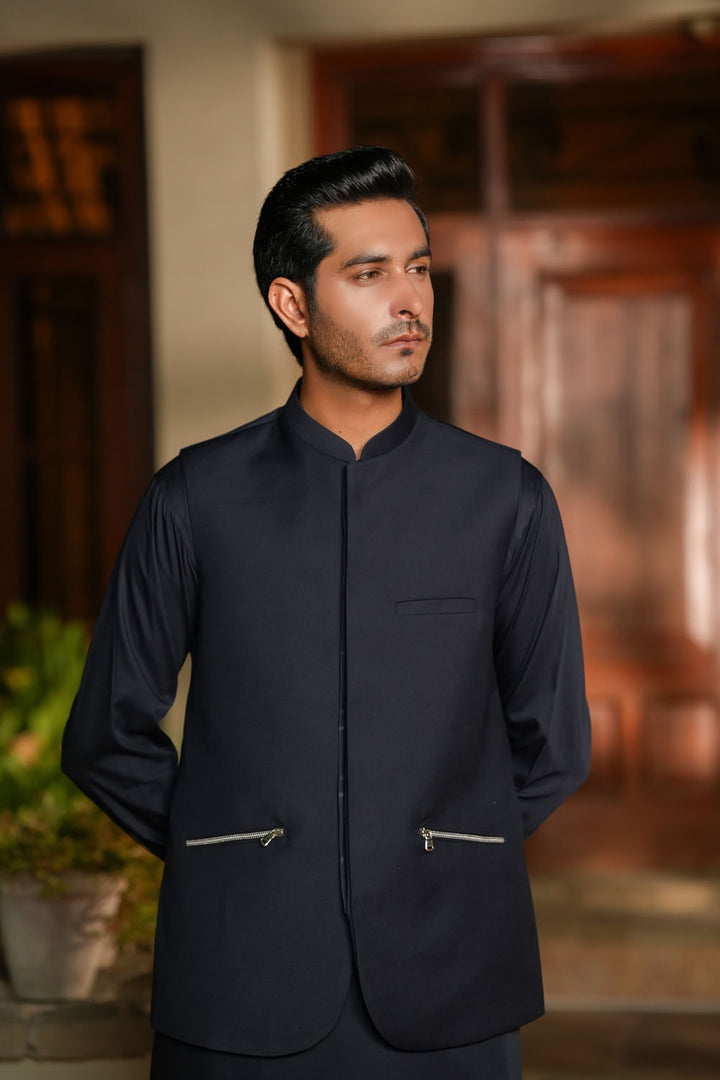 Navy Design Waist-Coat | P-106