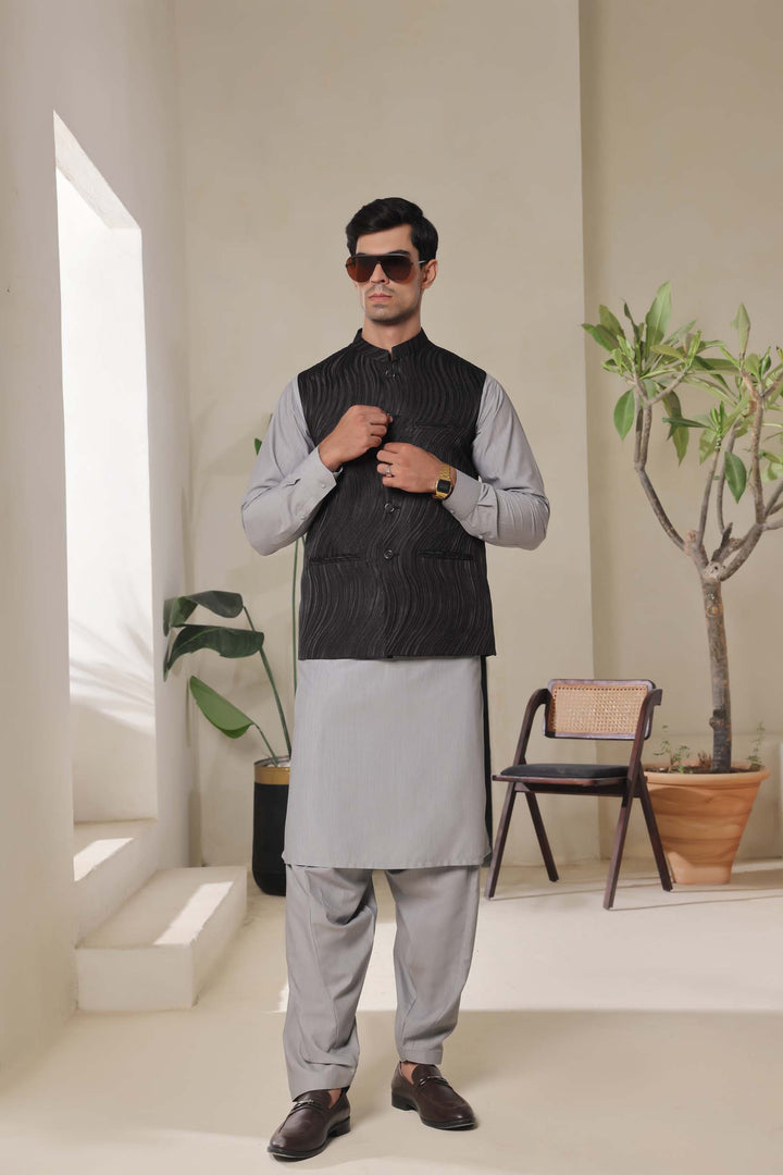 Black Formal Waist Coat | P97