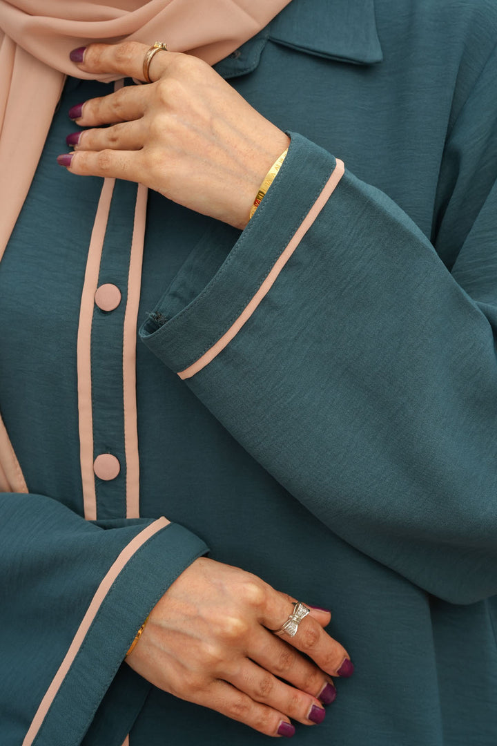 Green Buttoned Co-Ord Set | CS-011