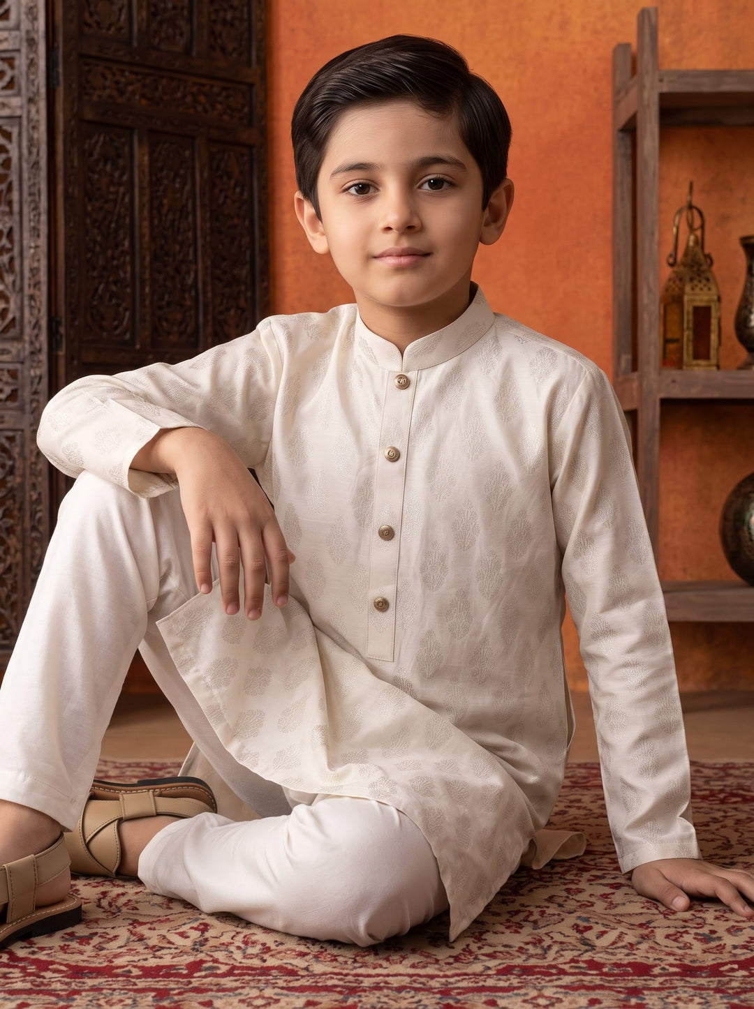 Cream Kurta Pajama | KDP-08