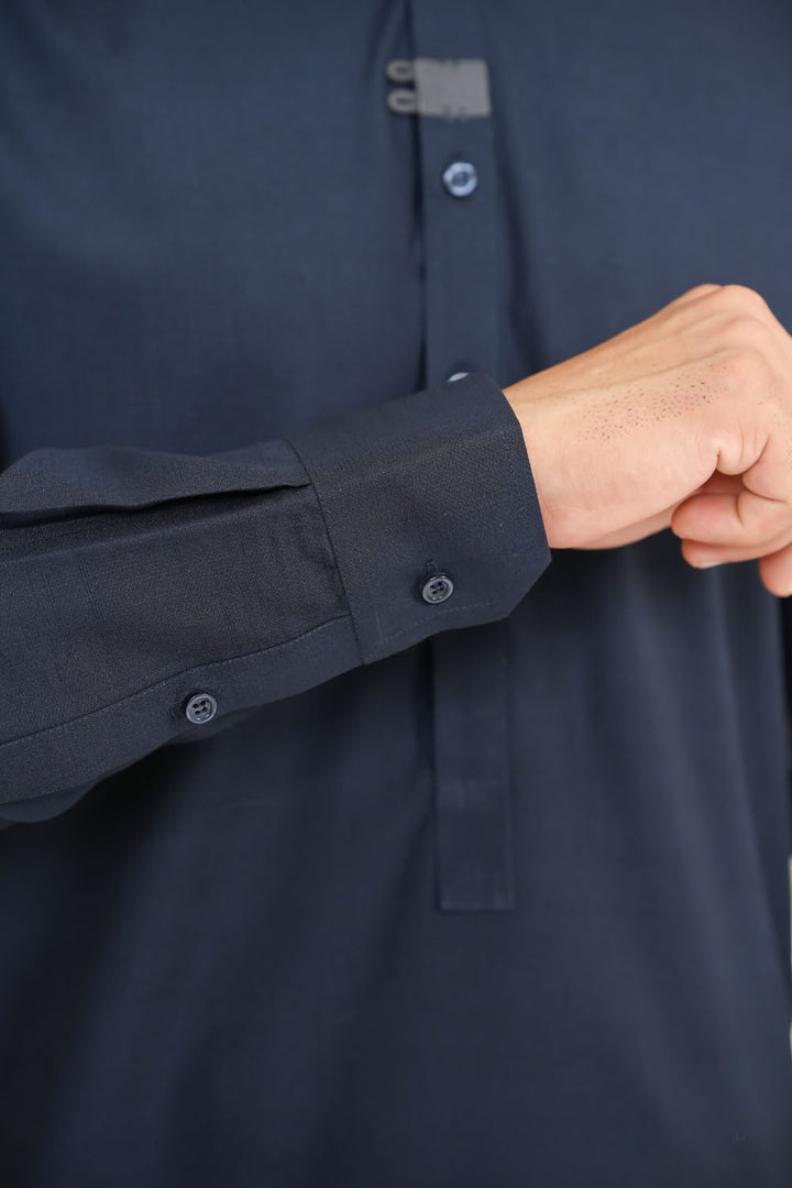 Navy Design Kurta Shalwar | KS-195