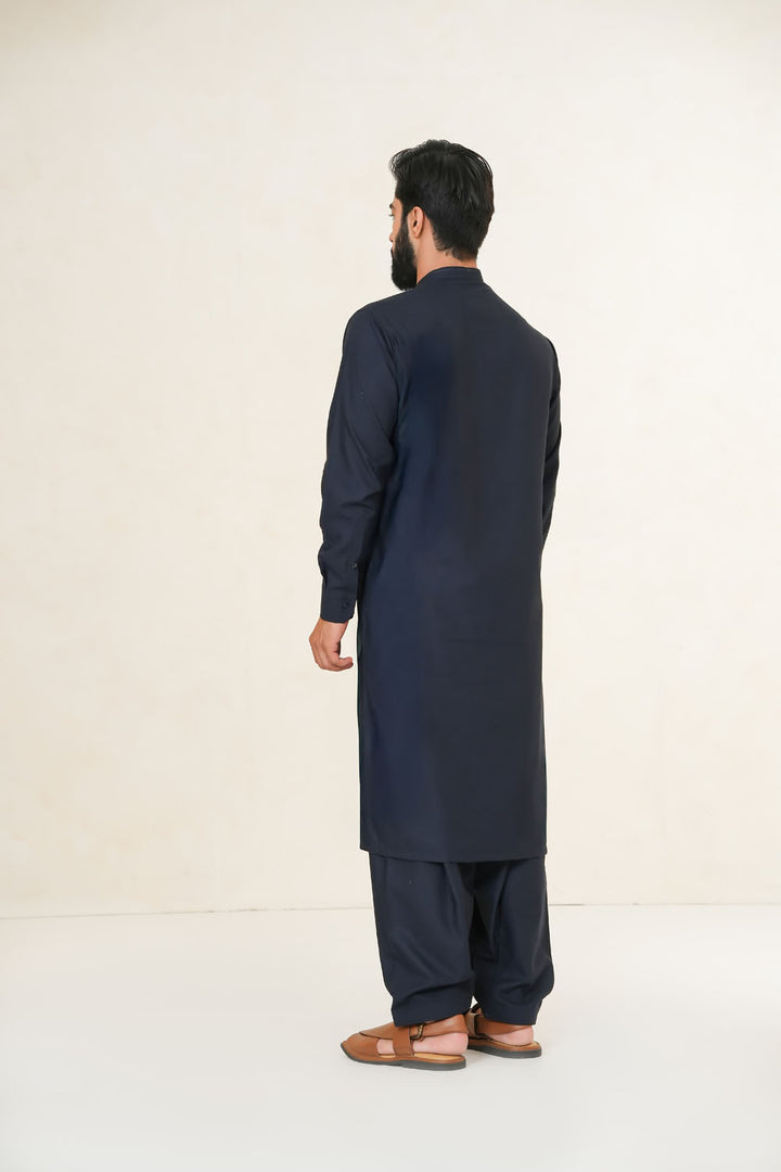 Navy Design Kurta Shalwar | KS-195