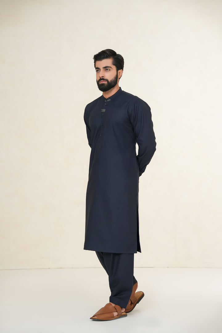 Navy Design Kurta Shalwar | KS-195