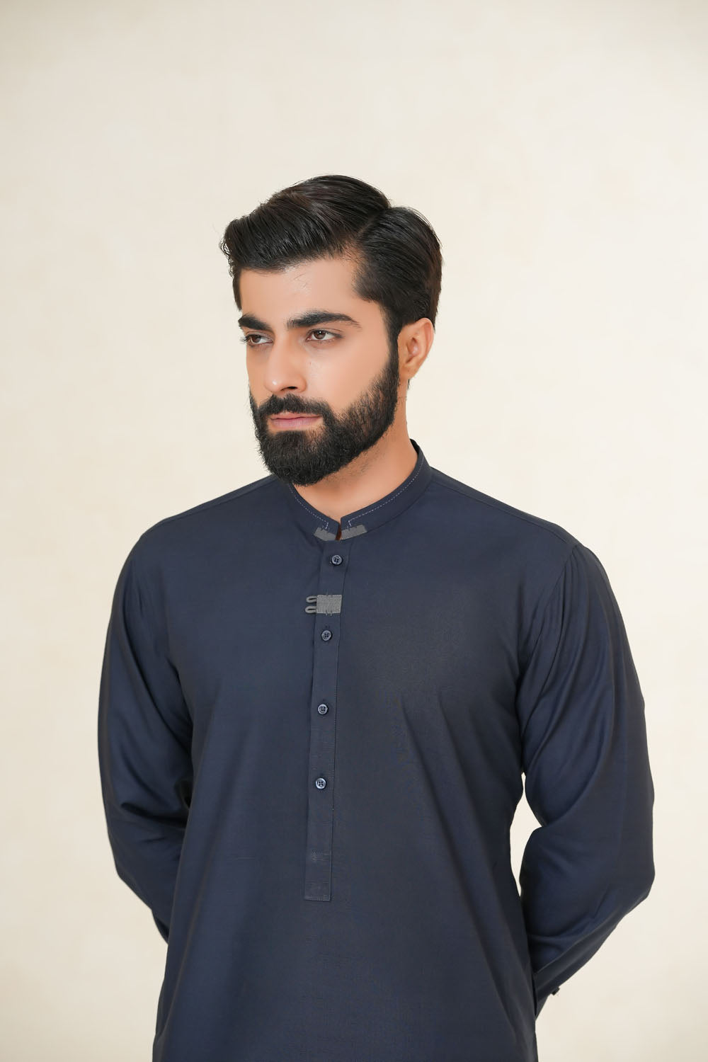 Navy Design Kurta Shalwar | KS-195