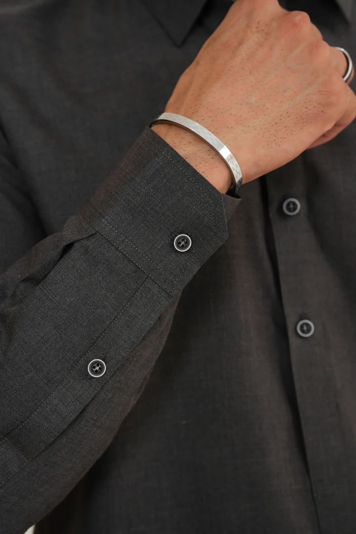 Dark Grey Plain Kurta Shalwar | KS-198