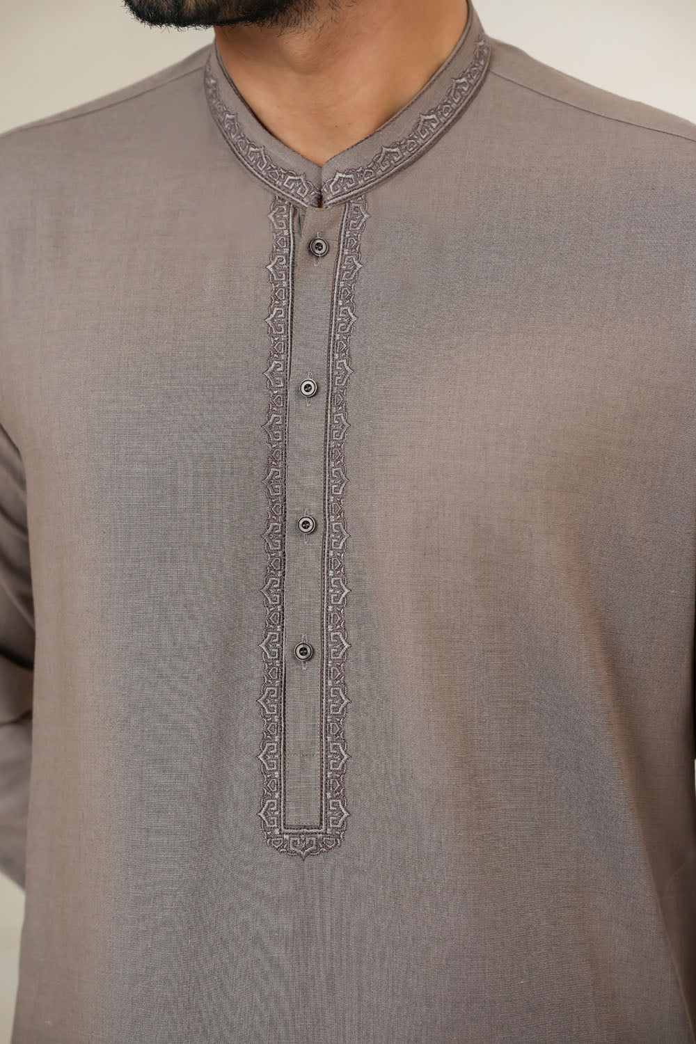 Brown Emb Kurta Shalwar | KS-201