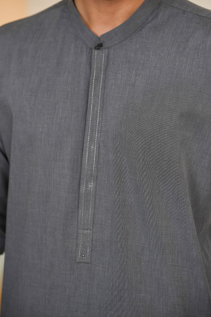 Grey Des Kurta Shalwar | KS-206