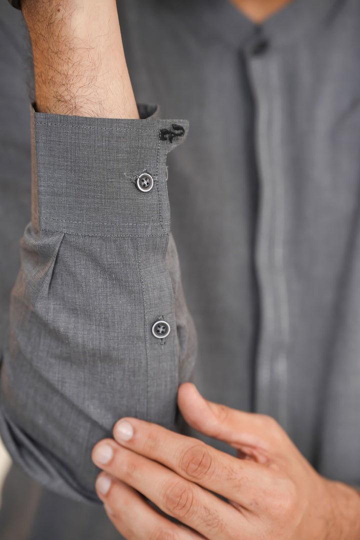 Grey Des Kurta Shalwar | KS-206