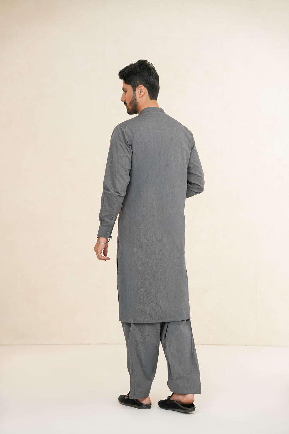 Grey Des Kurta Shalwar | KS-206