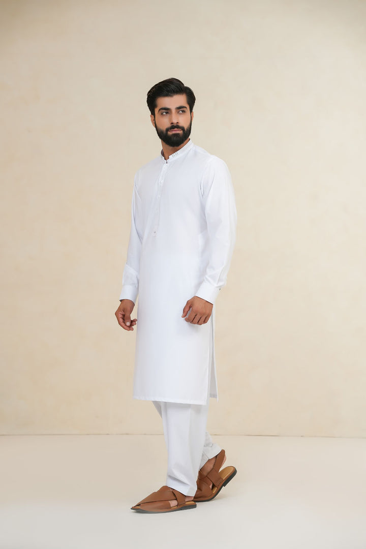 White Des Kurta Shalwar | KS-207