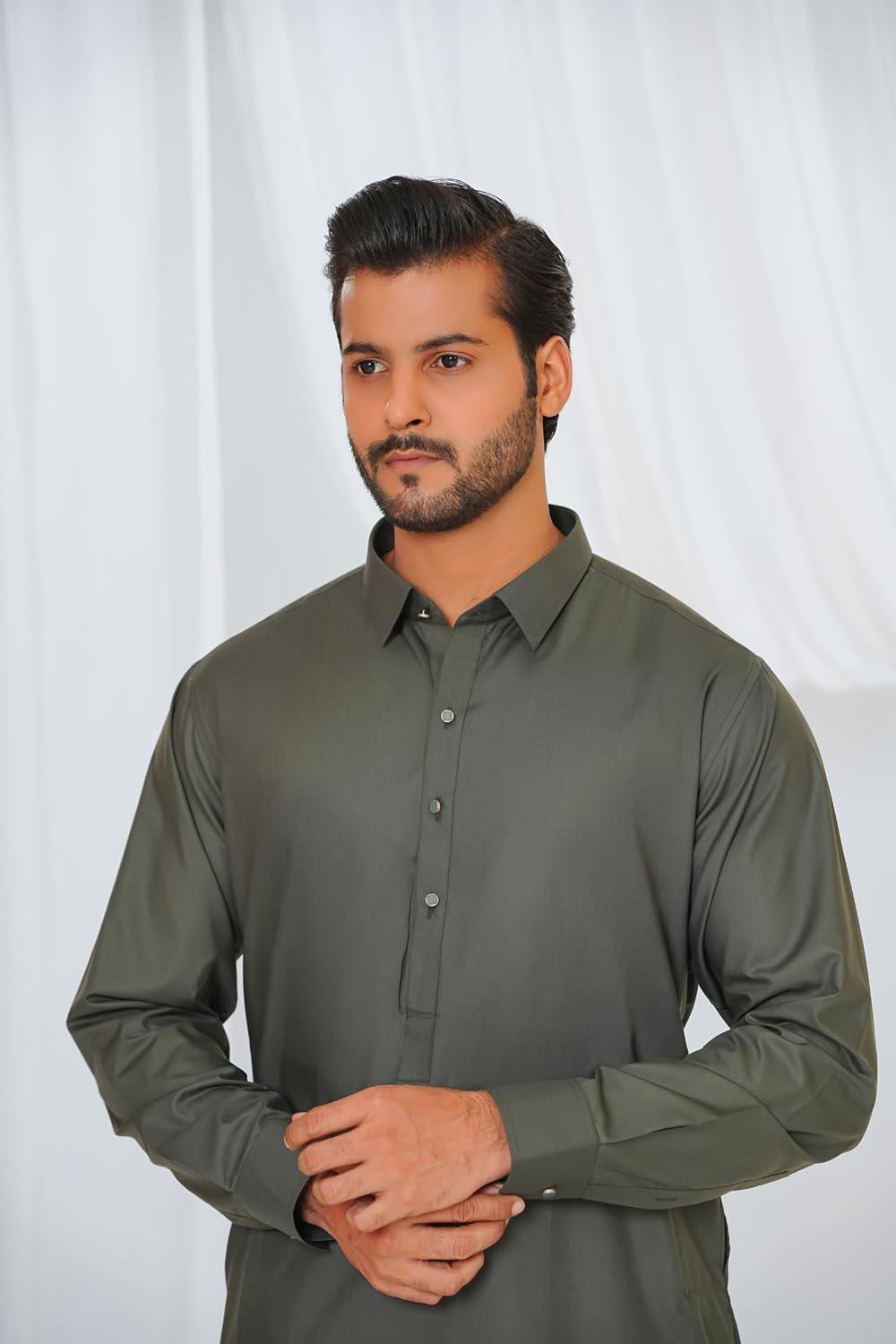 Green Plain Kurta Shalwar | KS-217
