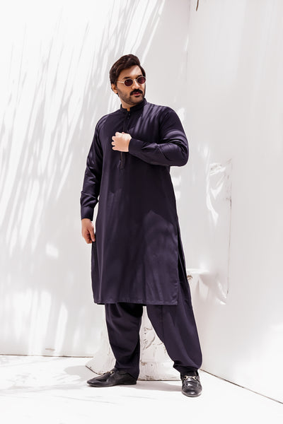 Purple Self Kurta Shalwar | ADKS-078