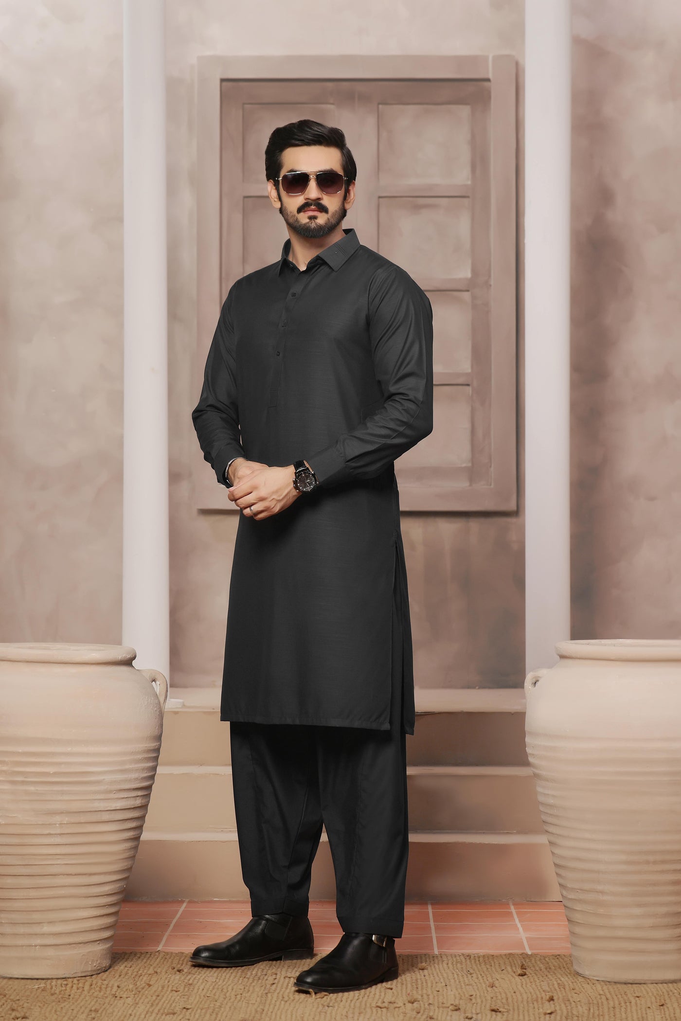 Steel Grey Kurta Shalwar | ADKS-093