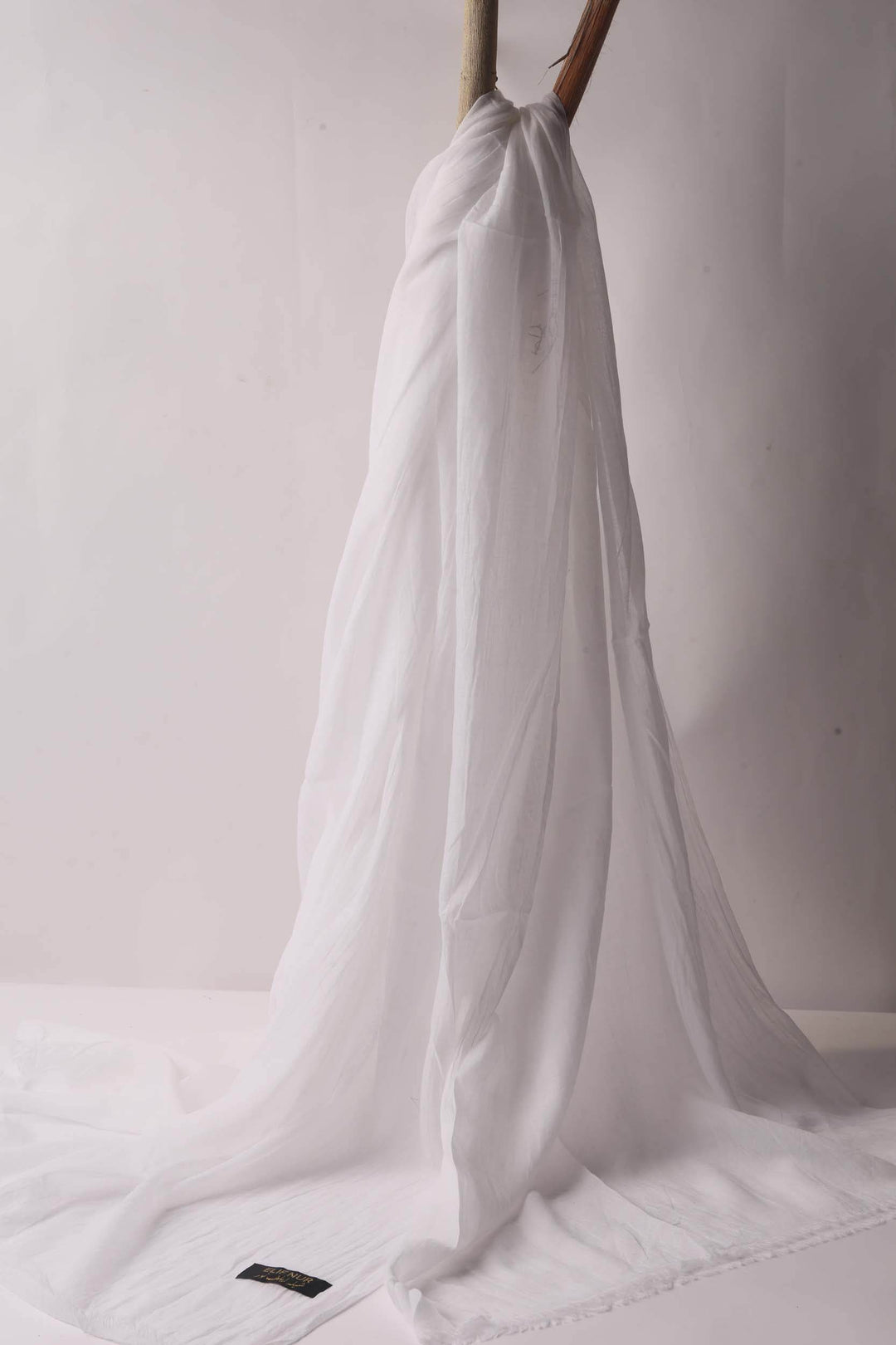 Lawn Basic White Stole - Al-Deebaj