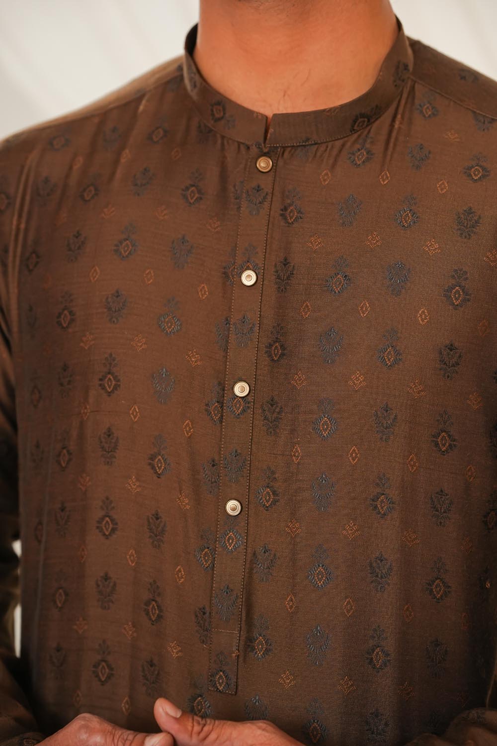Brown Plain Kurta Pajama | KP-037
