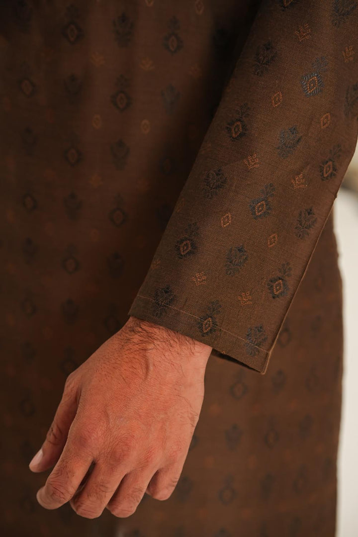 Brown Plain Kurta Pajama | KP-037