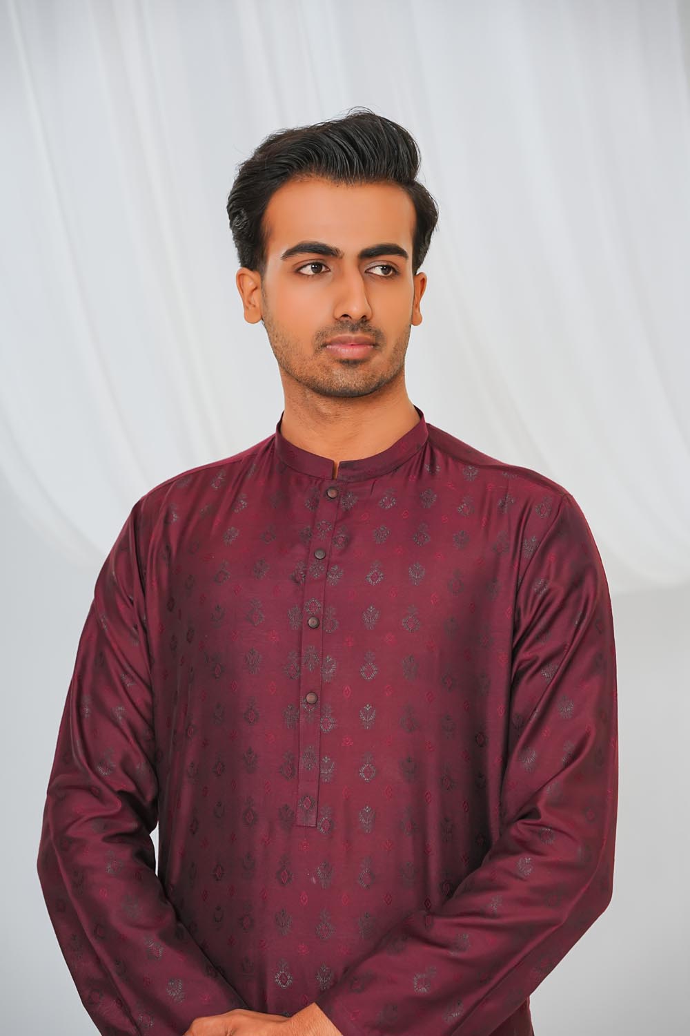 Maroon Plain Kurta Pajama | KP-038