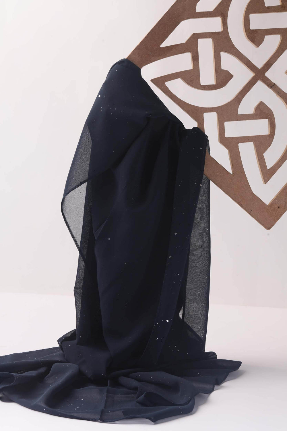 Chiffon Navy Blue Stole - Al-Deebaj