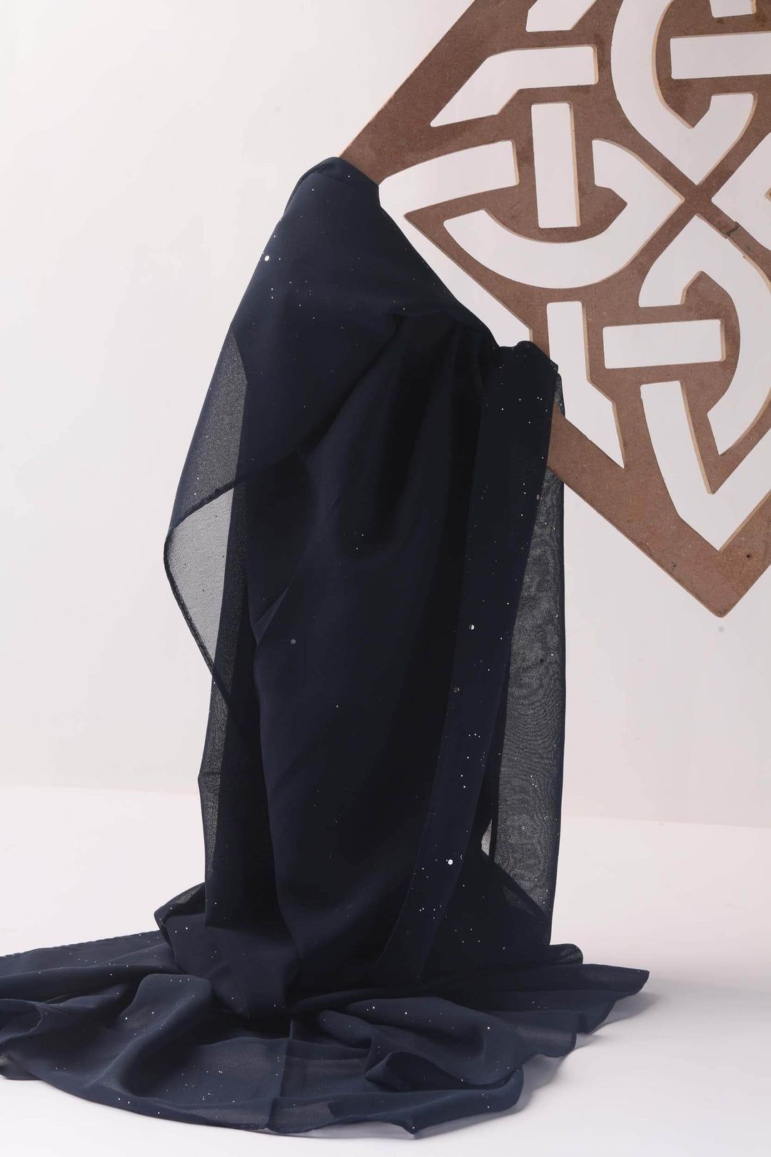 Chiffon Navy Blue Stole - Al-Deebaj